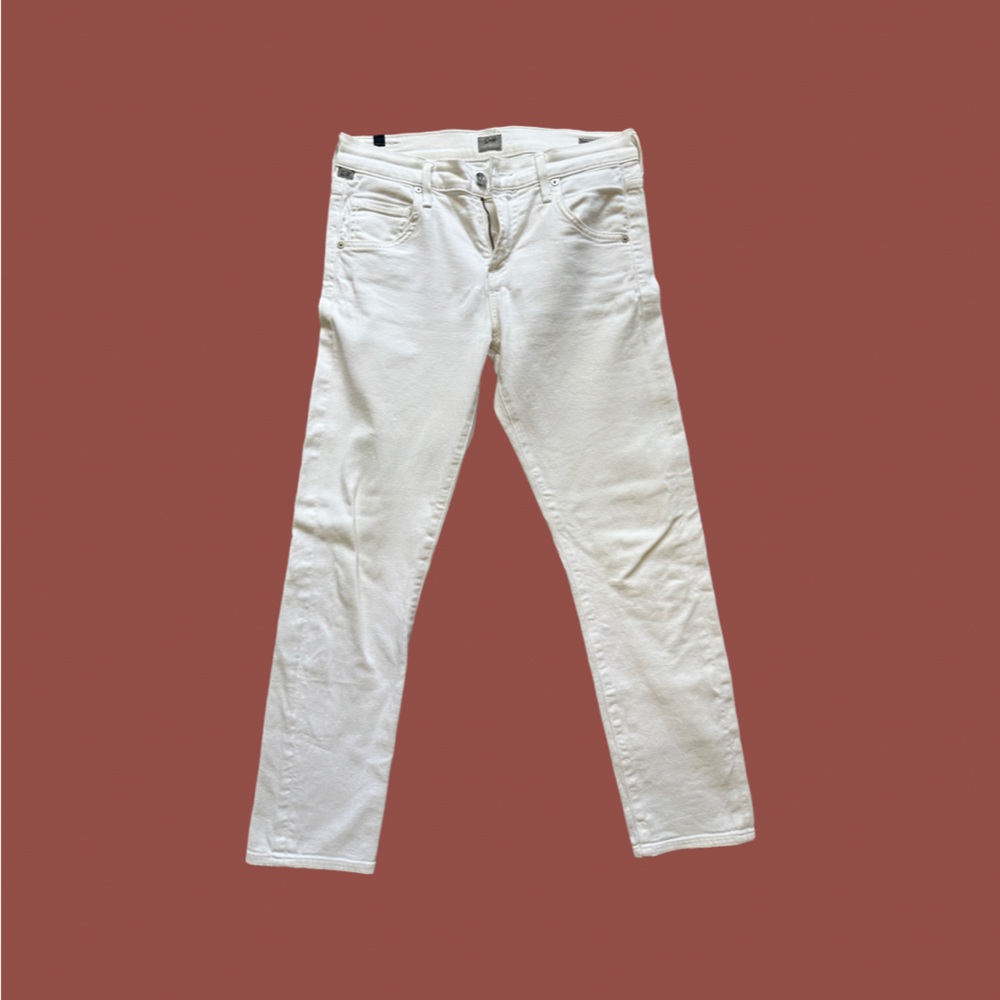 Citizen of Humanity White Emerson “slim boyfriend” straight leg jeans